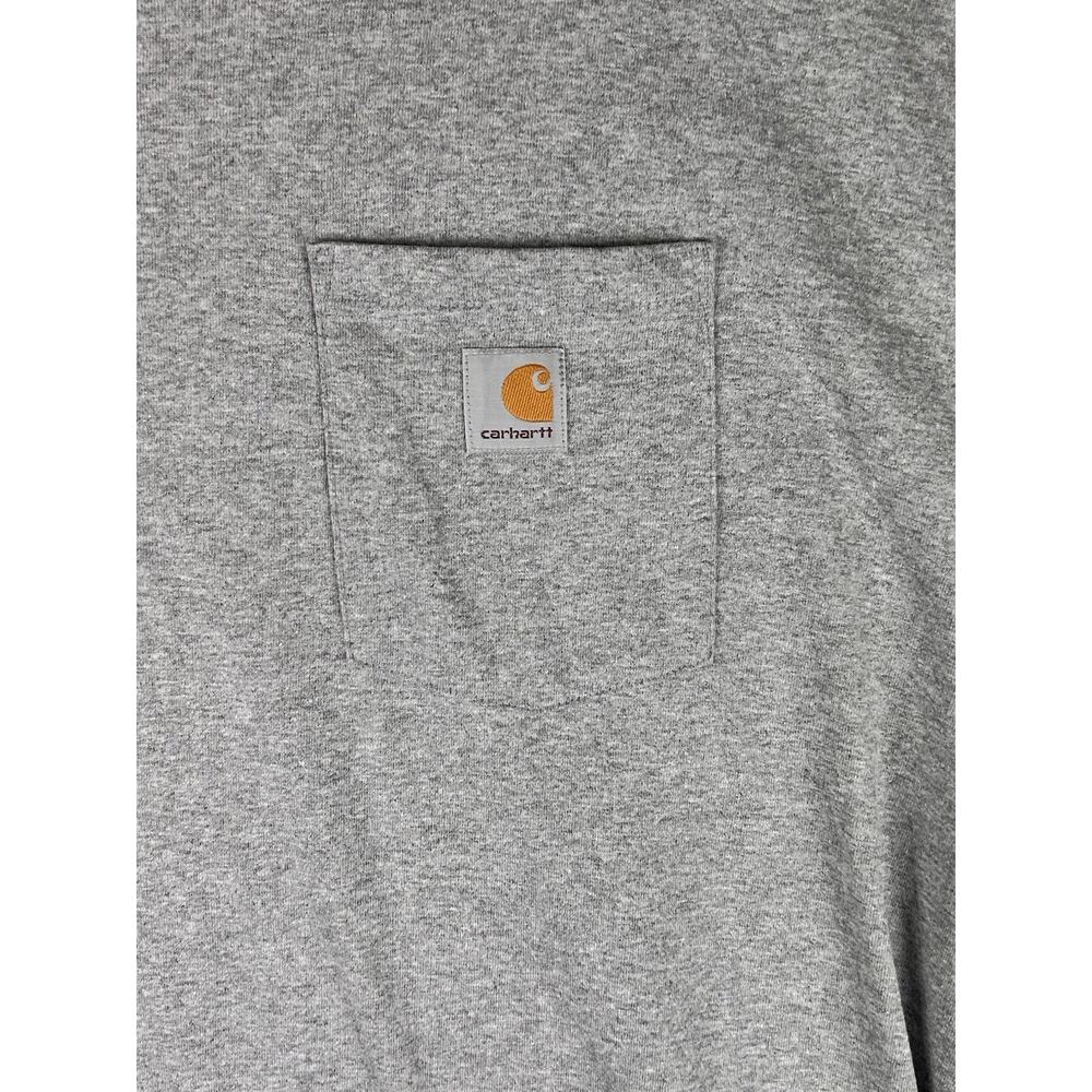Carhartt K87 T Shirt Men's Sz 2XLT Grey Workwear Loose Fit Short Sleeve Pocket - Picture 7 of 8